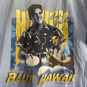 Vintage Elvis Mens T shirt Size Medium Memphis‎ Tennessee Graceland Blue Hawaii